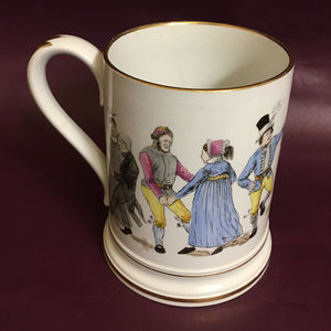 Vintage European Ceramic China Beer Mug / Stein